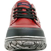 フェアストーン EDIWN 鋼鉄製先芯入 キックバック セーフティーシューズ esm104 RED 26.0cm　1足（直送品）