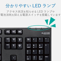 キーボード ワイヤレス 無線2.4GHz 1000万回耐久 マウス付き メンブレン ブラック TK-FDM063BK エレコム 1個（わけあり品）