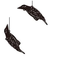 エスコ 140x120x490mm 疑似カラス EA952AD-652 1セット(10個)（直送品）