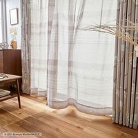 スミノエ PEANUTS レースカーテン スヌーピークロッシェ 100×133cm 4549781264530 1枚（直送品）