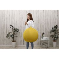 セルタン 丸型ビーズクッション L ダリアン生地 幅525×奥行510×高さ290mm グリーン A1191a-643GRN 1台（直送品）