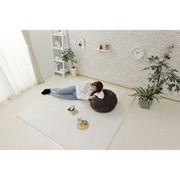 セルタン 丸型ビーズクッション L コーデュロイ 幅525×奥行510×高さ290mm ベージュ A1191a-689BE 1台（直送品）