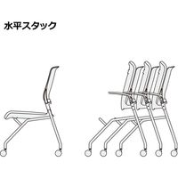 【組立設置込】コクヨ オルディナ 背樹脂 肘無 ナイロンキャスター ソフトグレー×ソフトベージュ×フラットシルバー 1脚（直送品）