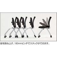 【設置込】コクヨ スタイラ 肘付 ポリキャスター インディゴブルー×ブラック CK-921GMT5-V 1脚（直送品）