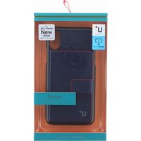 MSソリューションズ iPhone X【+U】Smith/カード収納ポケット付PUケース/ブルー LP-I8ULSBL 1個
