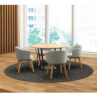 【組立設置込】コクヨ リージョン 会議テーブル 円形 メラミン 幅1200×奥行1200×高さ620mm エイジドナチュラル×ホワイト 1台（直送品）