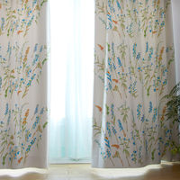 スミノエ デザインライフ セミオーダー カーテン コレット 2100×1850mm ブルー 1セット(2枚入)（直送品）