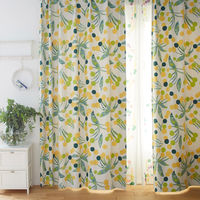 スミノエ デザインライフ セミオーダー カーテン ポポロ 2000×2150mm イエロー 1セット(2枚入)（直送品）