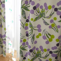 スミノエ デザインライフ セミオーダー カーテン ポポロ 1000×1100mm パープル 1セット(2枚入)（直送品）