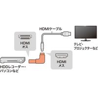 サンワサプライ HDMIアダプタ　L型(上) AD-HD05LUK 1個（直送品）
