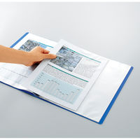 コクヨ クリヤーブックベーシック横入A4縦20枚ポケット青 ラ-B220B 1個