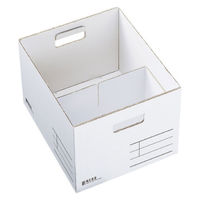 コクヨ 収納ボックス<NEOS> （Lサイズ・フタ付き）ホワイト A4-NELB-W 1個