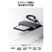 USBーA カードリーダー 2in1 SD / microSD 高速転送 MR3-D20EBK 1個
