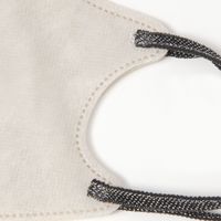 ラメゴム2D不織布マスク(20枚入り) ライトベージュ×グレー&グレージュ×ブラック LAKOLE/ラコレ