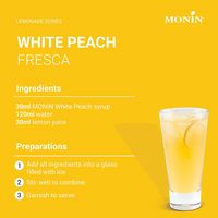 業務用 割り材 モナン ホワイトピーチ（白桃）・シロップ 700ml 3本 MONIN 割材 ドリンクベース フレーバーシロップ