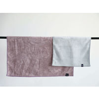 カラリミオ 毎日使える吸水バスマット 70×70cm パープル 1枚 マイクロファイバー 吸水量は綿の2.7倍 シービージャパン