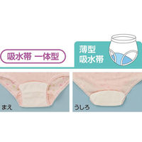 ケアファッション 安心快適花柄ショーツ 吸水帯一体型 パープル L W0180040112 1枚（直送品）