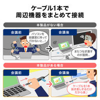 サンワサプライ HDMIポート付 USB TypeーCドッキングハブ USB-5TCHC26BK 1個