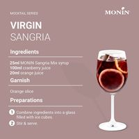 業務用 割り材 モナン サングリア・シロップ 700ml 3本 MONIN 割材 ドリンクベース フレーバーシロップ