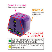 ナカバヤシ 海外用電源変換プラグ Oタイプ Wコンセント MBA-WO 1個