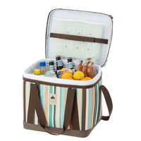 ロゴス(LOGOS) デザインクーラー25(ブルーストライプ)  クーラーボックス 折り畳み 81670705 LOGOS/ロゴス