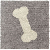 オカ ペットラグ ピタペトモ 45×45cm 2枚入り ペットマット 吸着 洗える パウ×ボ-ン(ブラウン) 448051 1個（直送品）