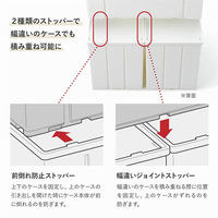 収納ケ-ス コンビネ-ションケ-ス ミドルS 3918 幅39×奥行44.7×高さ18.3cm クリアホワイト 470559 1個（直送品）