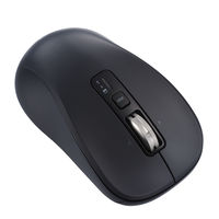 ナカバヤシ Bluetooth/USB無線 静音 5ボタン BlueLEDマウス M クロ MUS-DKF242BK 1個