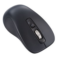 ナカバヤシ Bluetooth/USB無線 静音 5ボタン BlueLEDマウス L クロ MUS-DKF243BK 1個