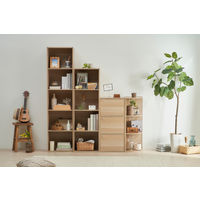 アイリスオーヤマ 棚 本棚 カラーボックス 4段 A4ファイル対応 幅415×奥行290×高さ1346mm ナチュラル CX-4F