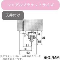 プロ仕様カーテンレール「4.00m 天井付け シングル・ライトG」 nexty-400ts-rg-4 4セット トーソー　１セット(４本)（直送品）