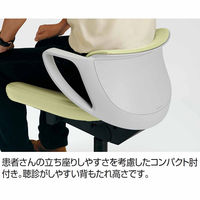 【組立設置込】コクヨ ピコラ 回転イス ミニバック ホワイトシェル PVCレザー 円盤脚 ホワイトグレー/ライトマリン 1脚（直送品）