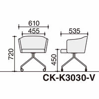 【組立設置込】コクヨ コーデ チェア 塗装脚白 キャスター脚 ホワイトグレー/オリーブイエロー 1脚（直送品）