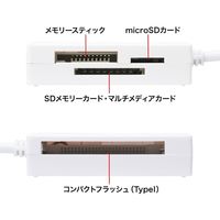 サンワサプライ USB3.1 マルチカードリーダー ADR-3ML39W 1個（直送品）
