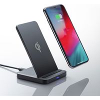 サンワサプライ ワイヤレス充電スタンド(5W) WLC-STN17BK 1個