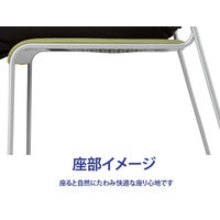 藤沢工業 TOKIO NSB・NSWシリーズ スタッキングチェア NSW-T10 ライトグリーン 1セット（4脚入）（取寄品） 149-2038（取寄品）