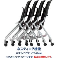 藤沢工業 TOKIO FNCシリーズ ミーティングチェア FNC-K5 ブラック 1セット（4脚入）（取寄品）