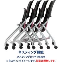 藤沢工業 TOKIO FNCシリーズ ミーティングチェア FNC-K5 ピンクローズ 1セット（4脚入）（取寄品）