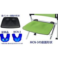 藤沢工業 TOKIO MCNシリーズ ミーティングチェア MCN-3 4脚セット グリーン 1セット（4脚入）（取寄品）