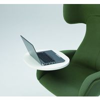 オカムラ ライブス ラウンジチェア ワークヴェールタイプ 木ベース/ダーク 張地：ツイル グレー/ブラック L149WS FKY2 1脚（直送品）