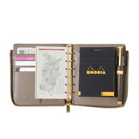 クオバディス 通年商品 システム手帳カバー ミニ6穴サイズカバー タイマー14/クラブ Lジップカバー（本革） アンバー 1冊（直送品）