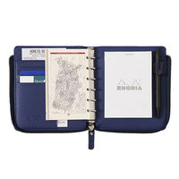 クオバディス 通年商品 システム手帳カバー ミニ6穴サイズカバー タイマー14/クラブ Lジップカバー ブラック 1冊（直送品）