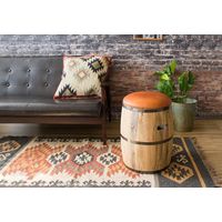 宮武製作所 MASALA（マサラ） 樽型スツール 座面レザー CH-L3650 1脚（直送品）