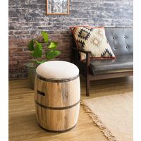 宮武製作所 MASALA（マサラ） 樽型スツール 座面帆布 CH-L3651 1脚（直送品）