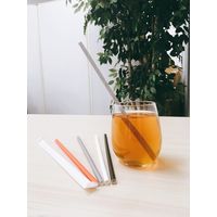 三和 紙ストロー ブラック SW06210-B-500 1セット(500個)