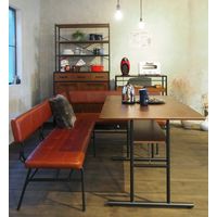 【アウトレット】市場 anthem アンセム LDテーブル 幅1200×奥行750×高さ720mm ブラウン ANT-3049BR 1台（直送品）