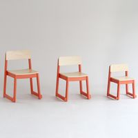 市場 PLETO キッズウッドチェア M ブルー PLC-3245BL-4 1セット（4脚入）（直送品）