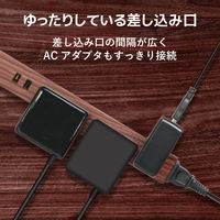 延長コード 電源タップ コンセント 2m 2ピン 6個口 雷ガード 木目 ウォルナット ECT-0202W エレコム 1個