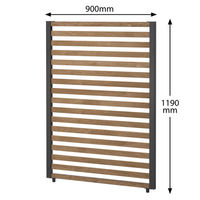 トーカイスクリーン　ブラックフレームパーティション　ブラウン　高さ1190mm×幅900mm　1枚
