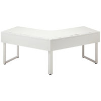 【組立設置込】Ceha プレノデスクシステム 120度天板デスク　幅1243×奥行1243×高さ720mm 天板ホワイト/脚ホワイト　1台（4梱包）（取寄品）